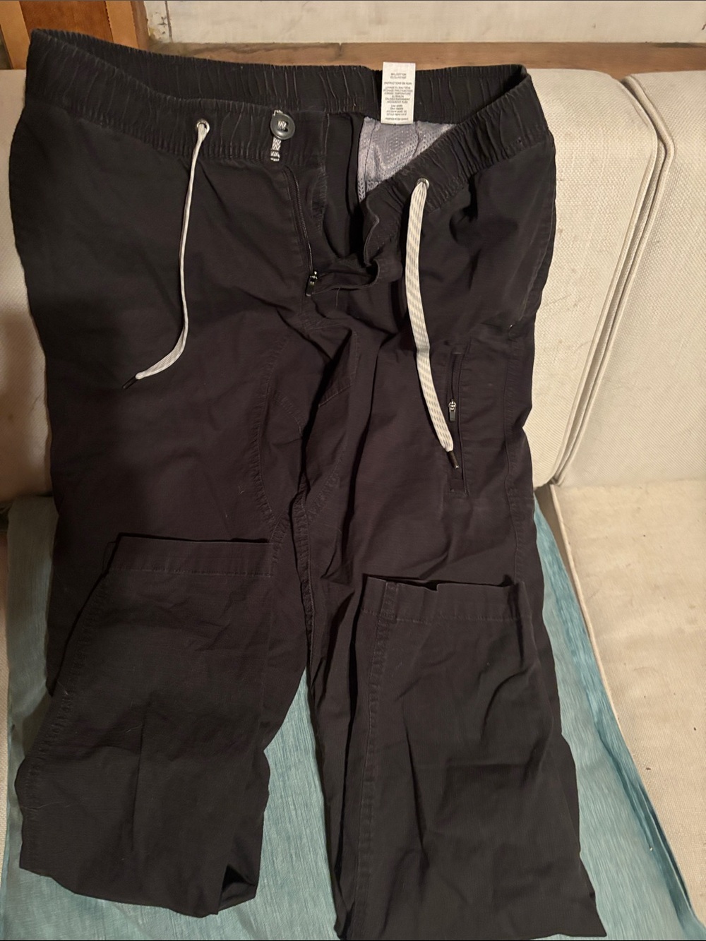 Men's Vuori Jogger Ripstop Pants Size L Grey- Cotton